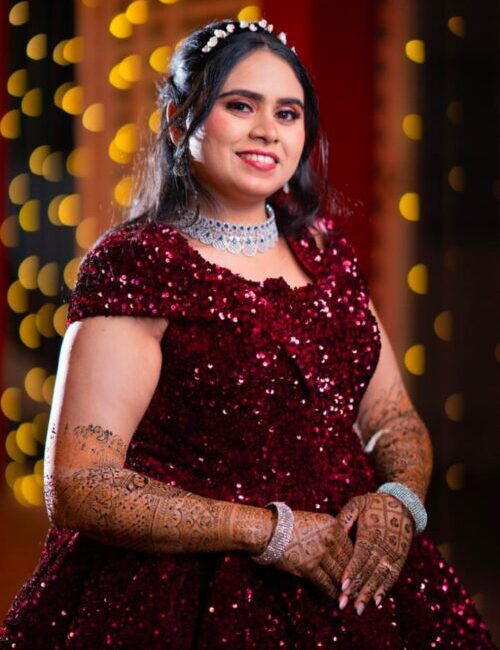 Party makeup with bold eyes and long-lasting finish