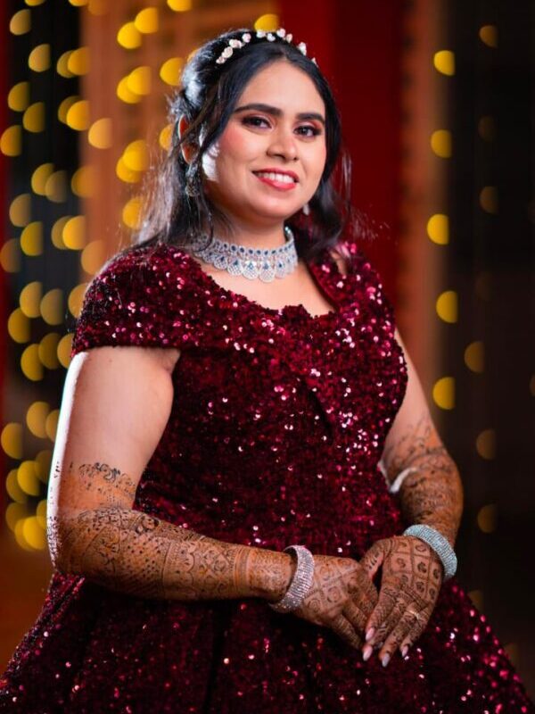 Party makeup with bold eyes and long-lasting finish